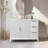 Lissandra 42" Single Bathroom Vanity In White With Engineered Stone Top