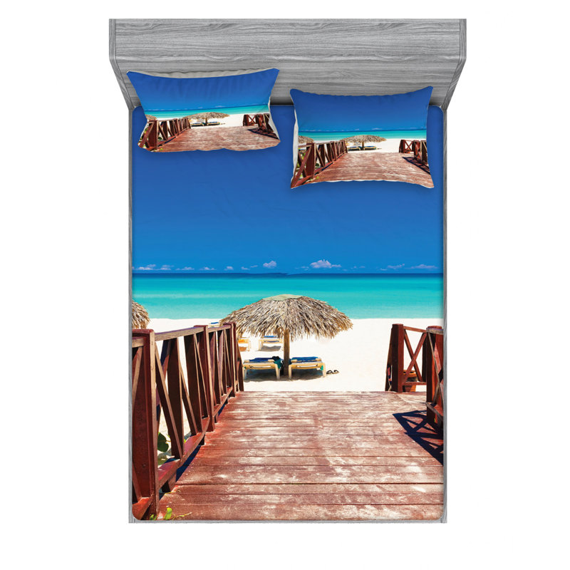 Microfiber Sheet Set, Queen Sheet Set with Fitted Sheet