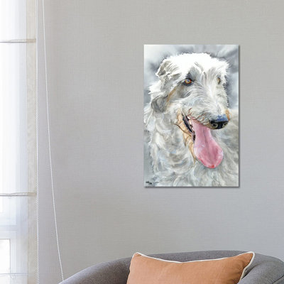 Deer Hunter - Scottish Deerhound by Judith Stein - Wrapped Canvas Painting