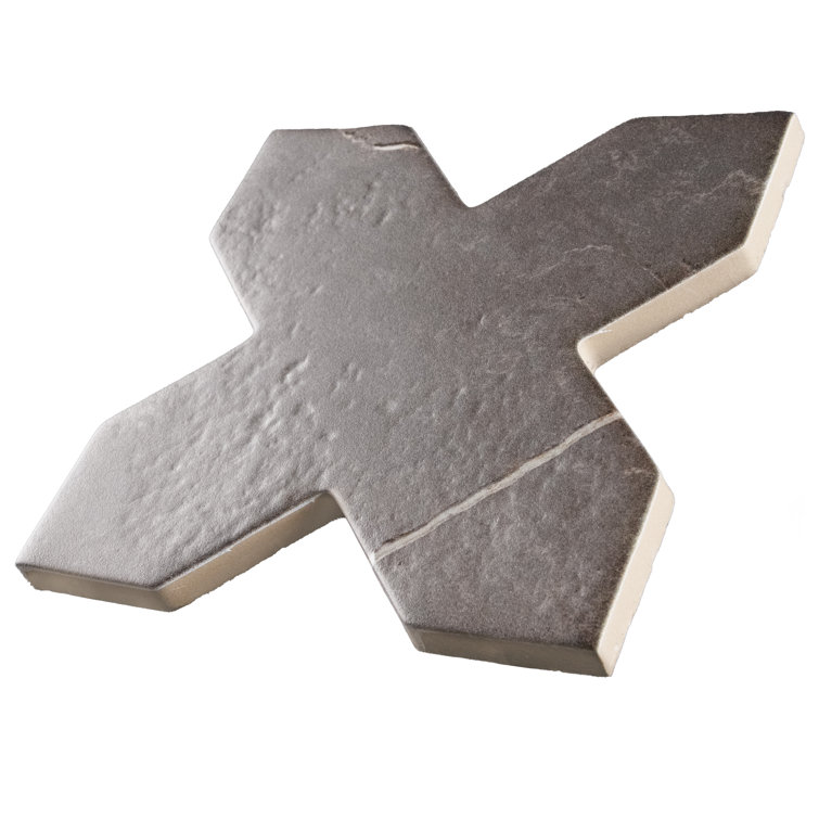 Istanbul Squire Shield With Cross 6 In. X 8-3/8 In. Porcelain Floor And Wall Tile Kit