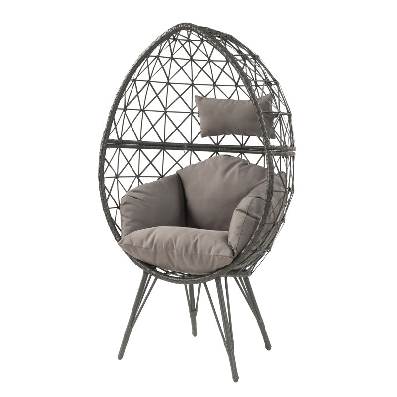 Méridienne Cool Patio avec rembourrage de siège - Gris et noir
