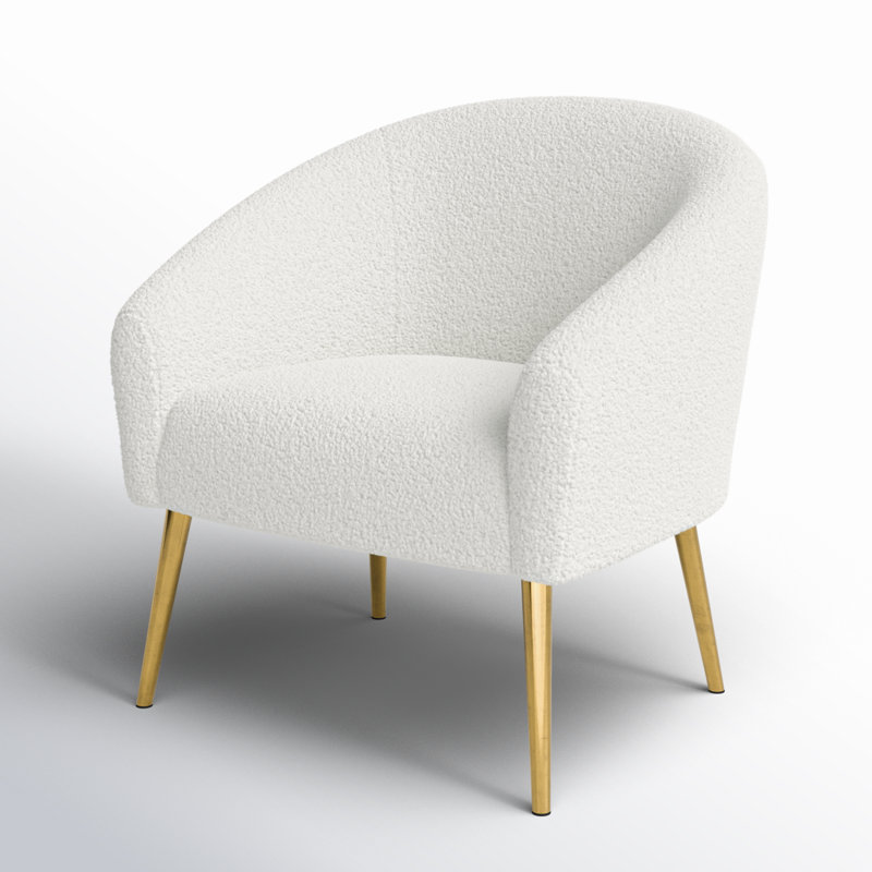 Barlow 30.5" W Barrel Chair, Gold