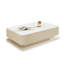 Table basse rectangulaire en bois manufacturé blanc