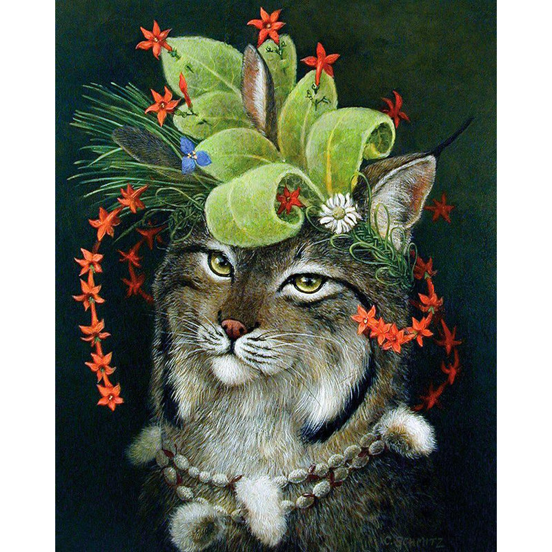 Art sur toile tendue par Trinx Schmitz, Carolyn Gallery: Glorious Forest Hat, H 34 po x l 28 po