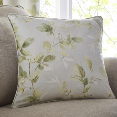 Meadow Leaves Floral Square Cushion Cover