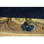 Tapis bleu antique en laine Art Deco