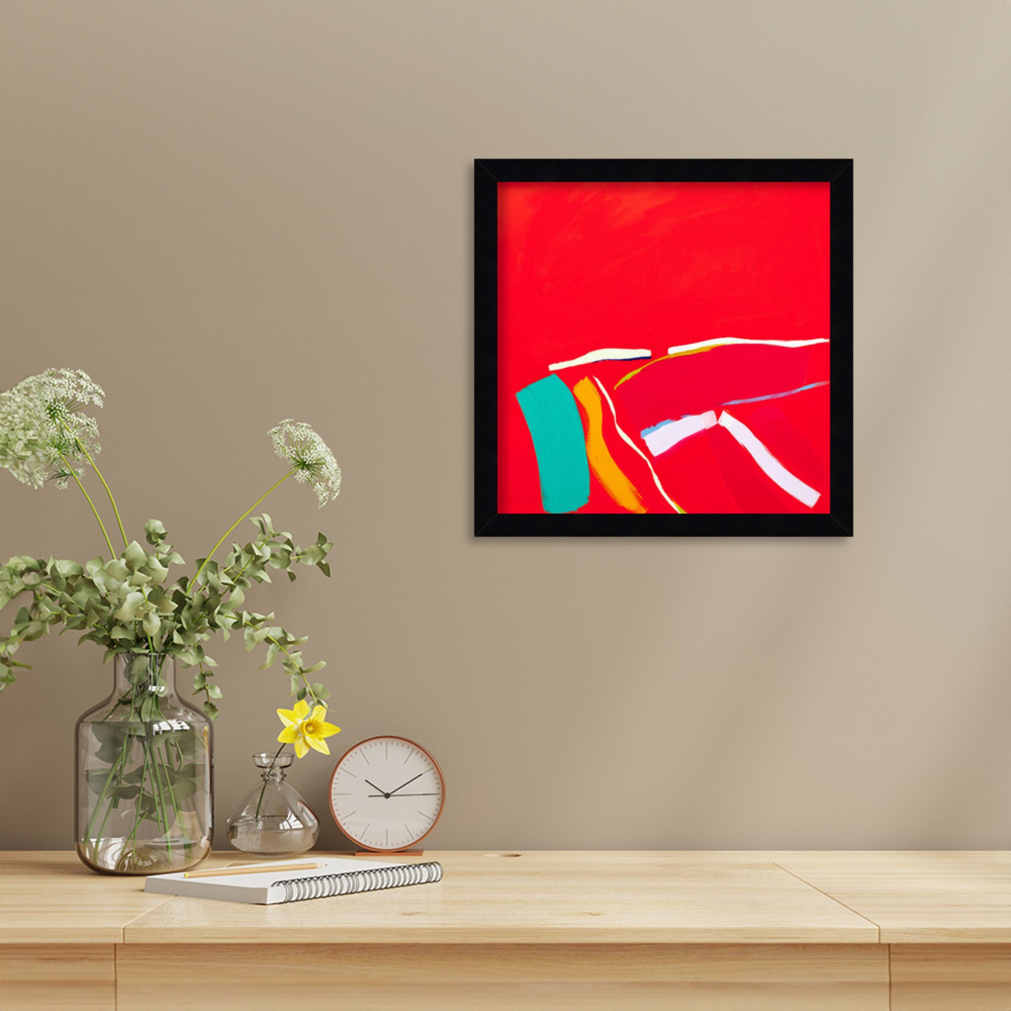 Passion by Angie Kenber Wood Framed Wall Art Print, Black, 13" H x 13" W