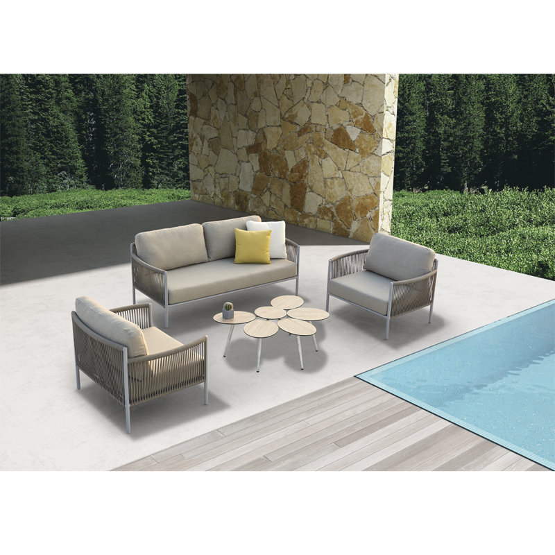Cathlene 4 - Person Patio Conversation Set with Cushions