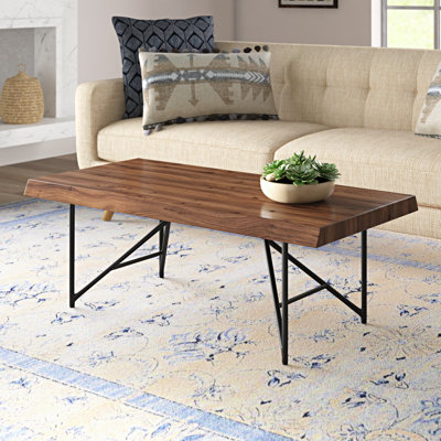 Winschoten Live Edge Coffee/Cocktail Table, Light Walnut