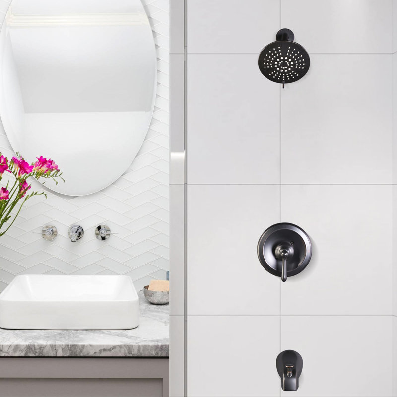 Robinet de douche, Bronze frotté à l'huile