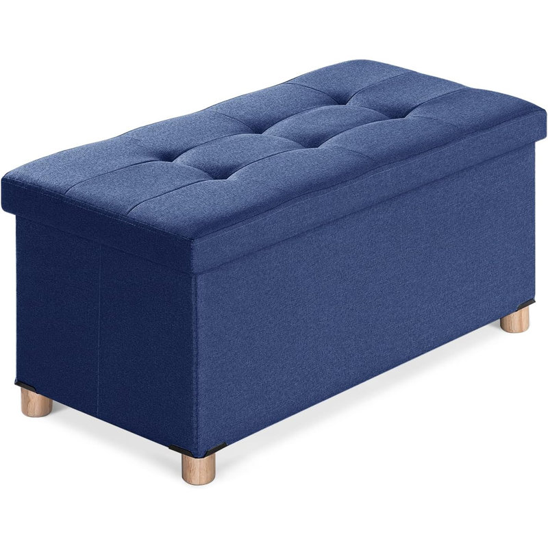 Banc de rangement avec repose-pieds pliant