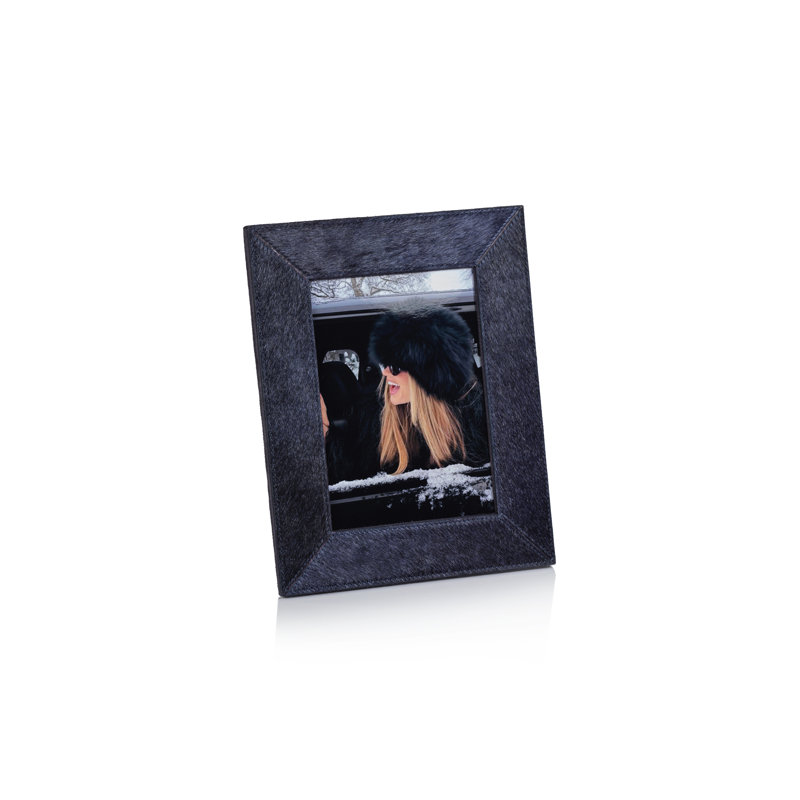 Cadre photo en cuir Rutbeek, 5 po x 7 po, Bleu