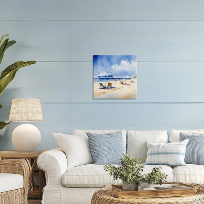 Stay A While Beach Outing Canvas, design by LSR Design Studio