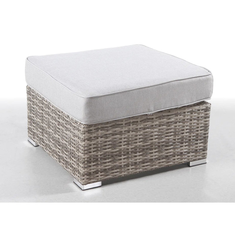 Extérieur gris avec coussin - structure rouille, coussins antitaches, bain de soleil modulaire facile à laver, rembourré de mousse, propre