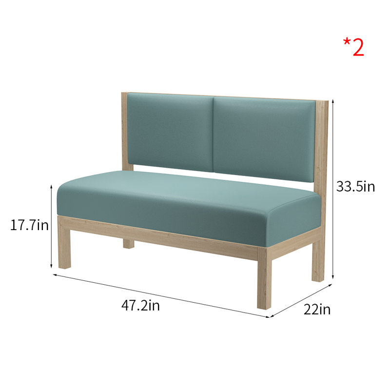 Banc rembourré en similicuir Simple Cafe