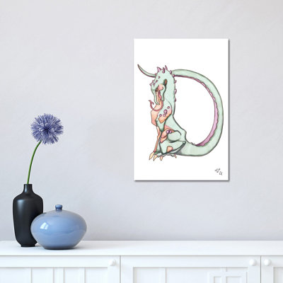 Monster Letter D 1 Piece Wrapped Canvas Wall Art