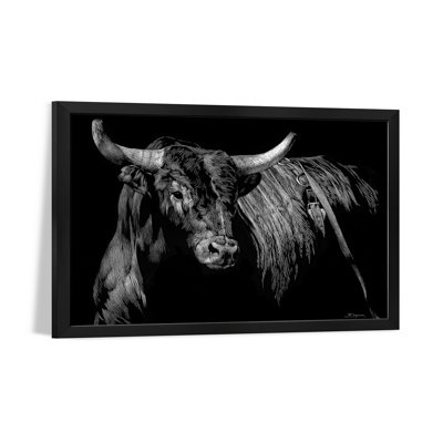 «Brindle Rodeo Bull», affiche encadrée par Julie T. Chapman