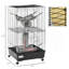 Cage à furet 42 "avec freins à roues, hamacs, noir