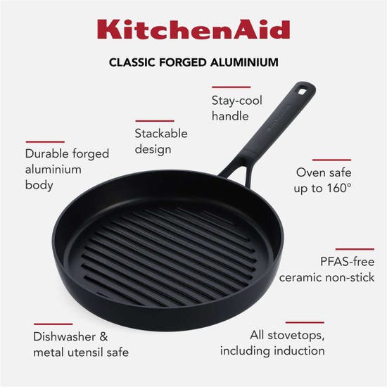 Forged Aluminium Grillpan - 28cm