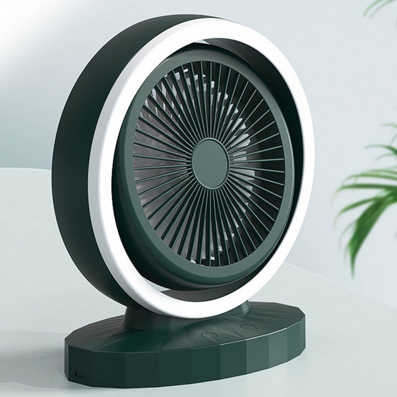 Petit ventilateur multifonctionnel de petite taille kbndieu, vent fort, petite veilleuse, bureau, petit dortoir, ventilateur électrique silencieux