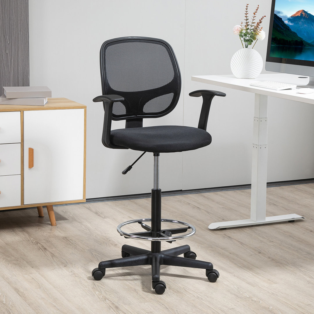 Arbeitsstuhl Bürostuhl ergonomischer Schreibtischstuhl höhenverstellbarer Drehstuhl mit Rollen