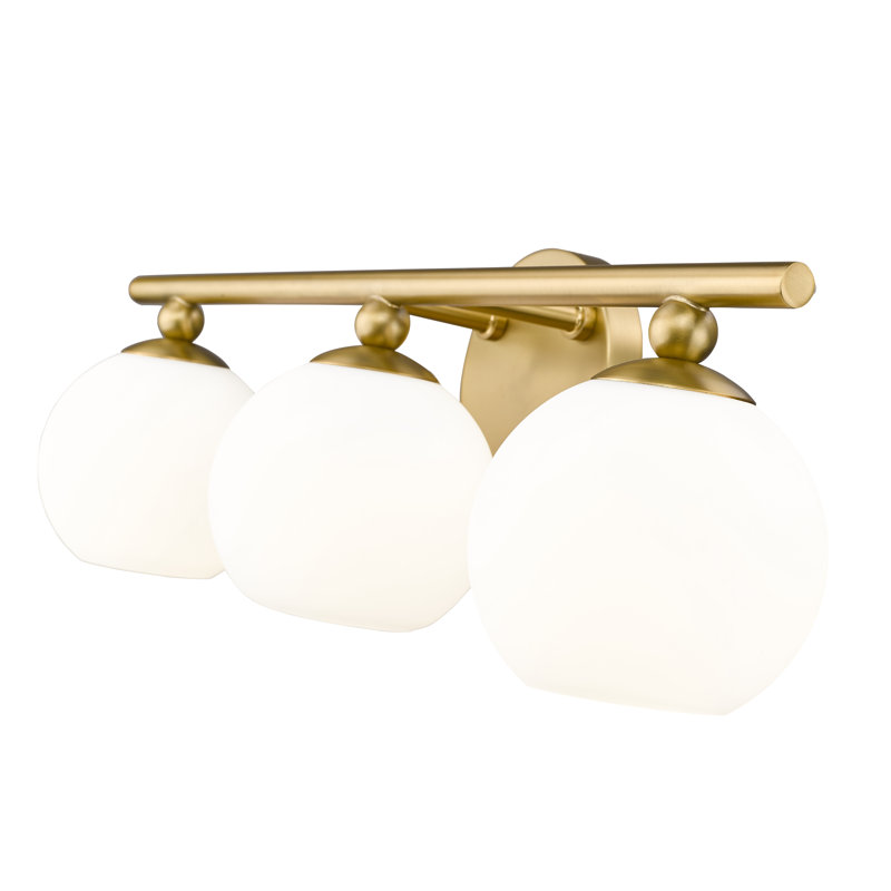 Éclairage pour meuble-lavabo 3 lumières Tarje, Or moderne