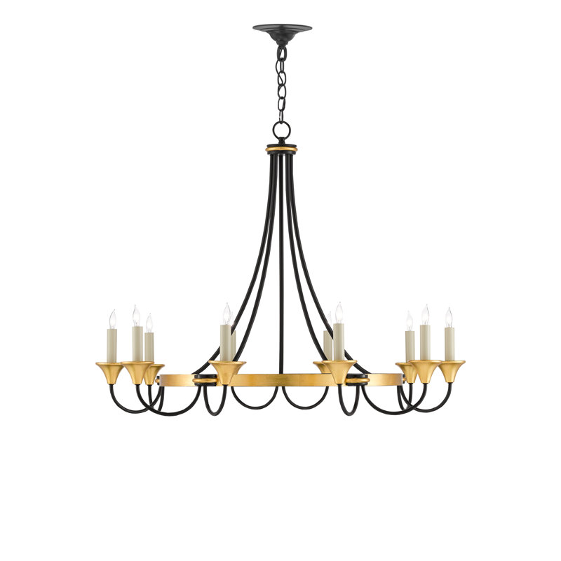 Hanlon 10 - Light Dimmable Wagon Wheel Chandelier