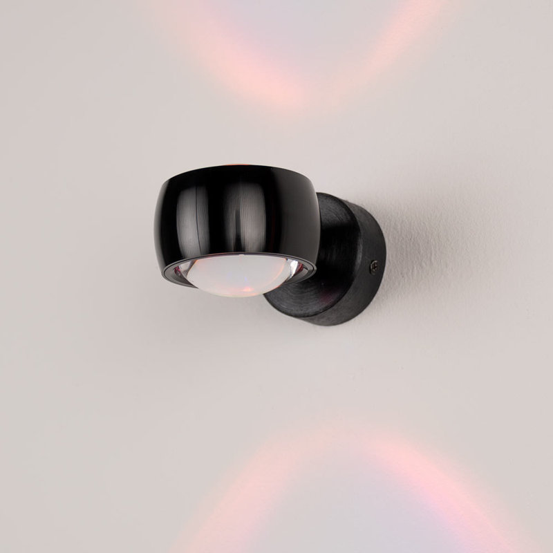 Beam wall lamp round base, 5cm H x 8cm W x 8cm D