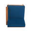 Fauteuil droit Perla, bleu-370055037