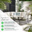 Saejin Outdoor 5 Seater Garden Corner Sofa Lounge Set for Modern Garden Patio (Cover Included)-352174736