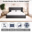 Premium Plush Bed Frame – Elegant Padded Bed with 48” Statement Headboard, Solid Wooden Bed – Contemporary Designer Finish-729956829-730740192