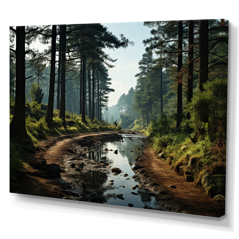 Enchanted Pine Tree Forest - Tree Pine Wall Decor128, H 24 po x l 32 po x P 1 po