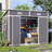 8ft W x 4ft D Pent Plastic Tool Shed