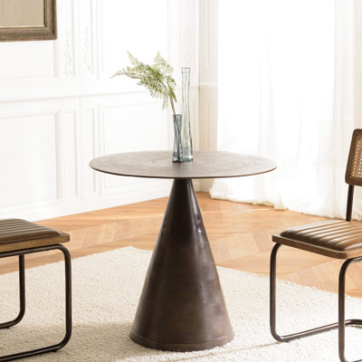 Annakate Round Metal Top Dining Table