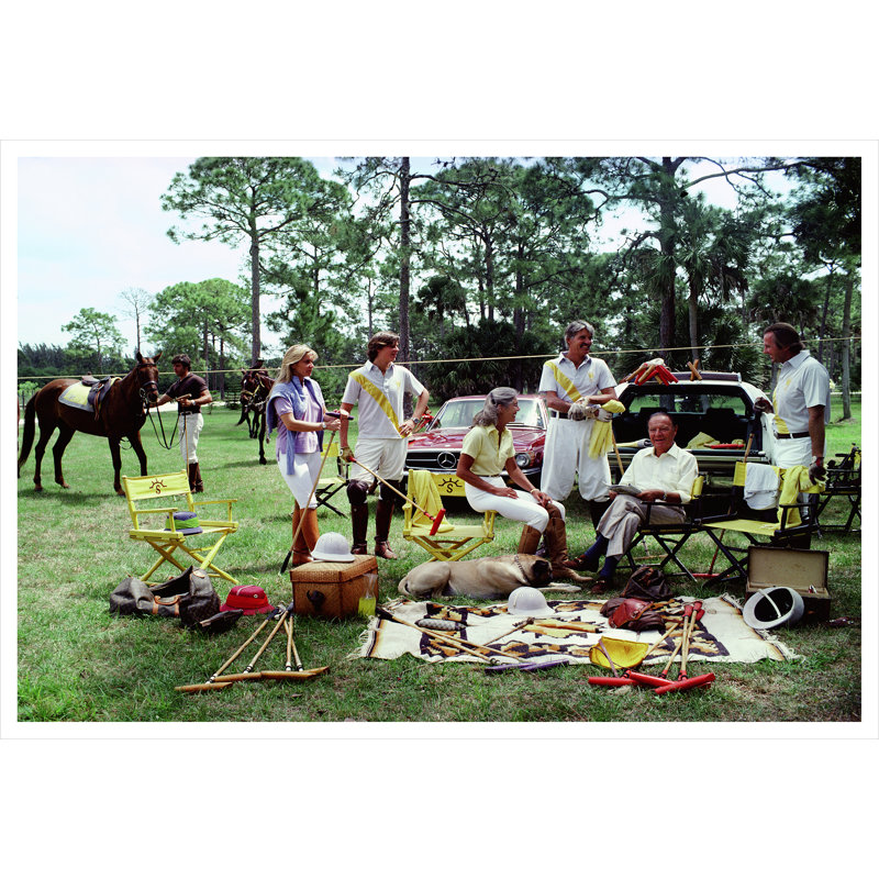 Polo Party Print by Slim Aarons, 32.5" H x 48.5" W x 0.1" D, Unframed