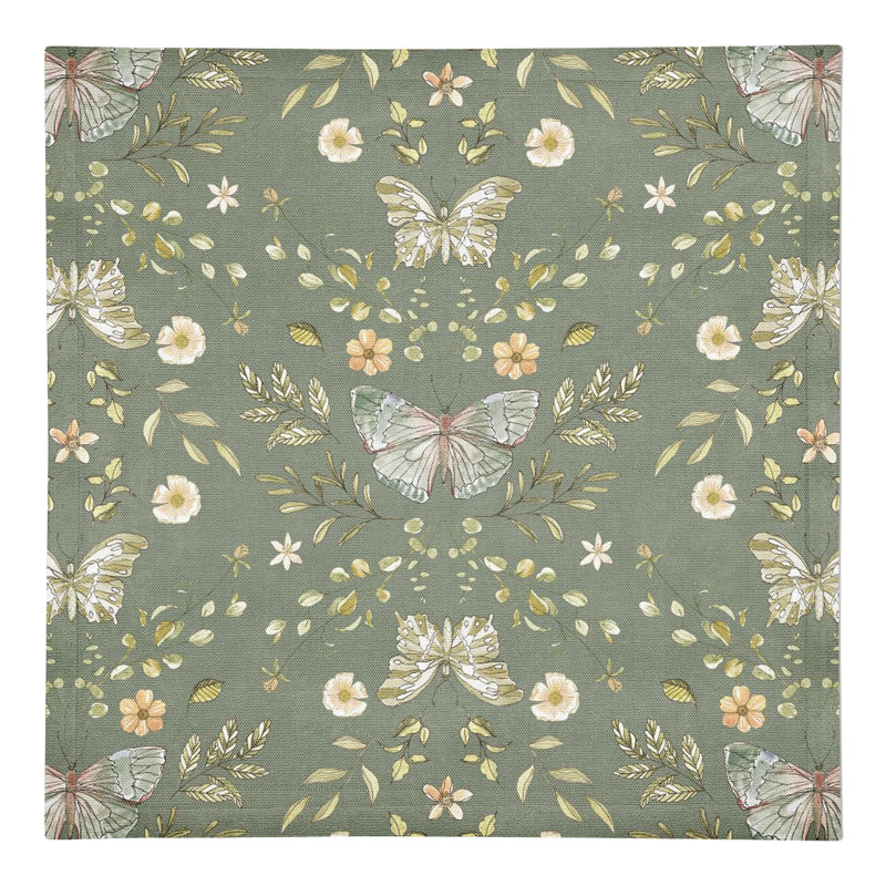 Serviette Amke Butterfly 10 ", Vert olive
