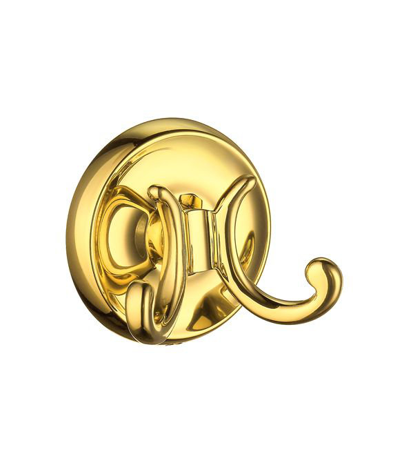 Wall Mounted Towel Hook, Polished Brass