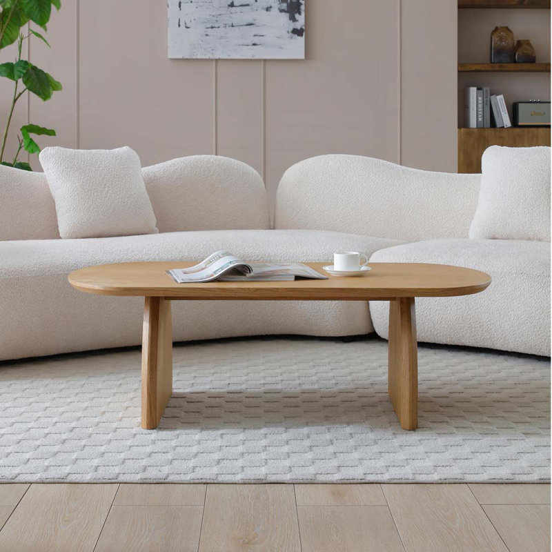Oval-Shaped Coffee Table, Wood