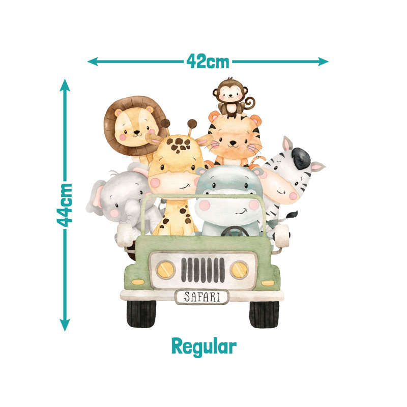 Personalised Safari Jeep Wall Sticker, Yes, 44cm H x 42cm W