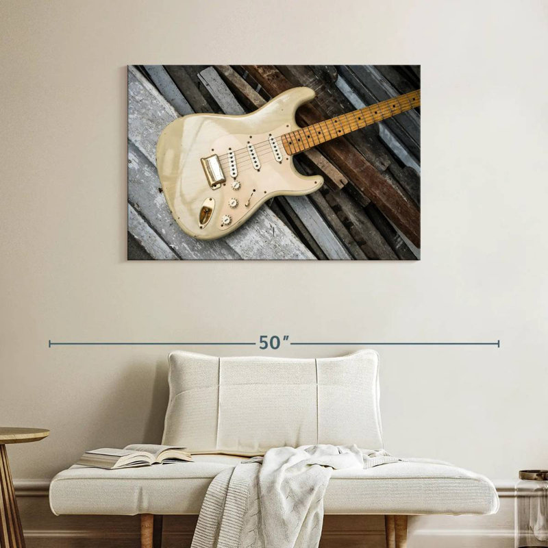 Abarca Guitar On Planks, 26" H x 39" W