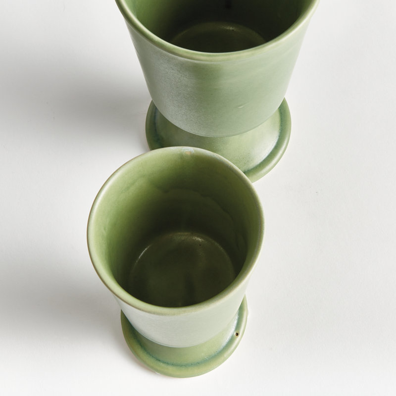 KELCY FOOTED CACHEPOTS, Green