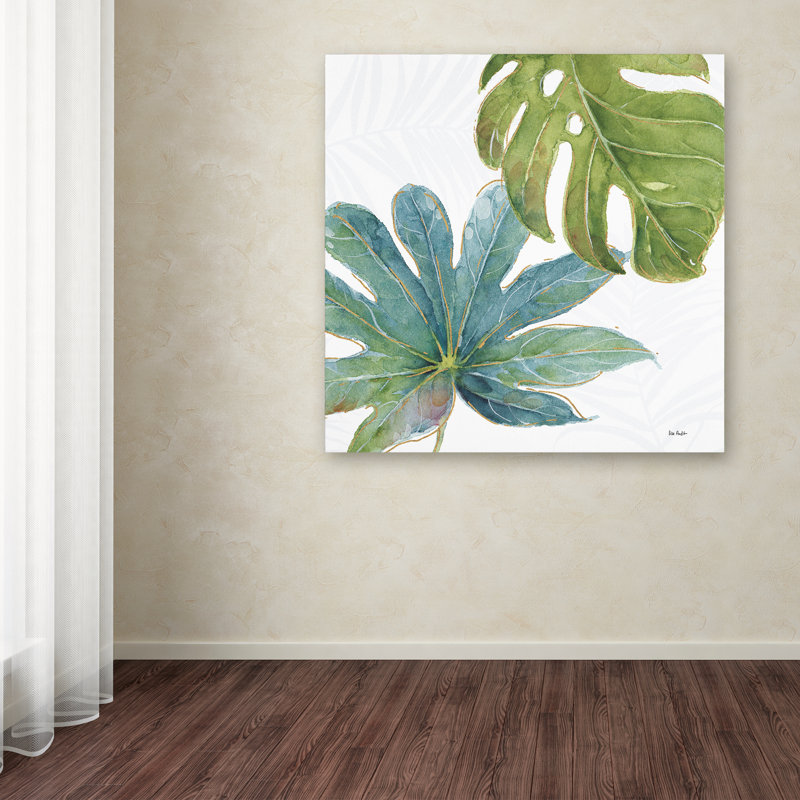 Art mural sur toile tendue - "Tropical Blush VII" par Lisa Audit pour décoration de salon, de chambre à coucher ou de bureau - 35 x 35