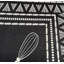 Tapis de cuisine 36 po x 19 po - Noir, blanc, moderne, antidérapant et à faible épaisseur-921078798