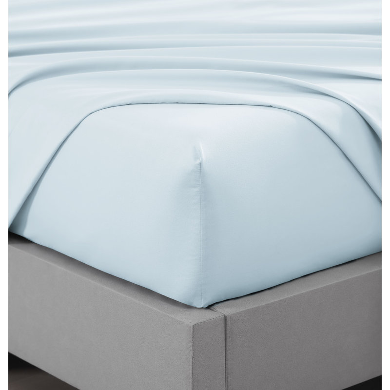 Cooling Threads-4 Pc Solid Cooling Sheet Set, Twin Sheet Set + 2 Pillowcases, Blue