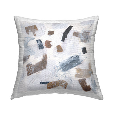 Dappled Abstract Forms Outdoor Printed Pillow by Melissa Wang