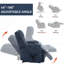 Fauteuil inclinable électrique à deux moteurs avec position infinie et massage à chaleur jusqu'à 350 lb avec télécommande électrique, moyenne ferme et robuste, bleu