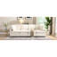 Canapé modulaire de 103 po avec deux repose-pieds et abris mobiles, douilles de lit beige-72184918