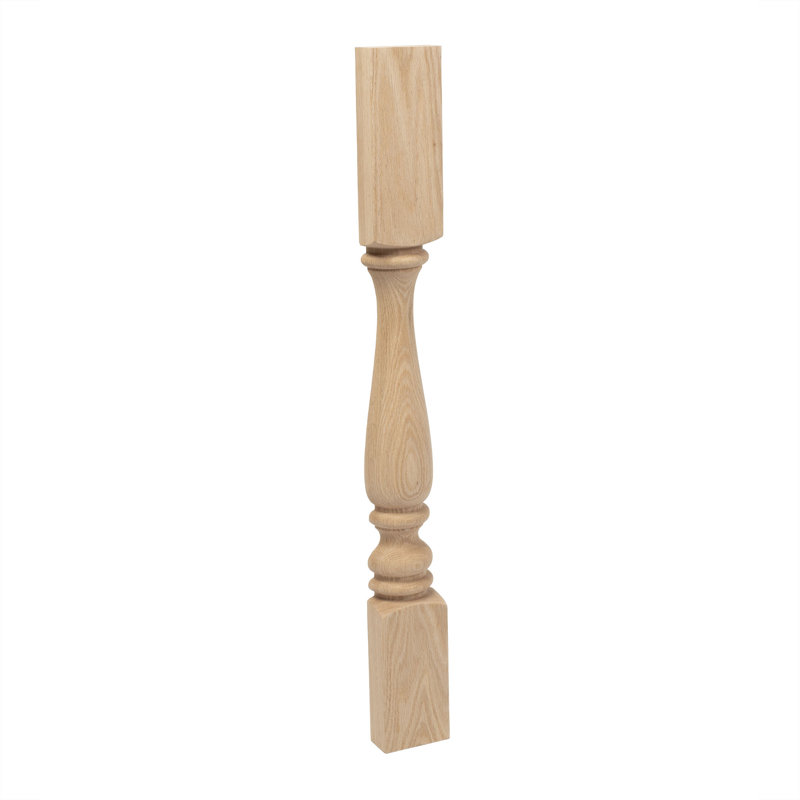 Pieds demi-ronds, H 35,25 po x l 3,75 po x P 3,75 po, Chêne
