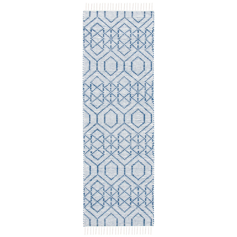 Montauk Hand Loomed Cotton Geometric Rug, Runner 2'3" x 7'