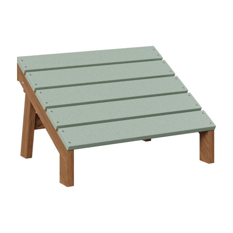 Repose-pieds berlinois berlinois Berlin, Seafoam Top/Antique Mahogany Base